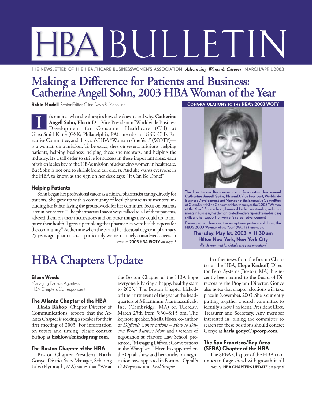 HBA Chapters Update