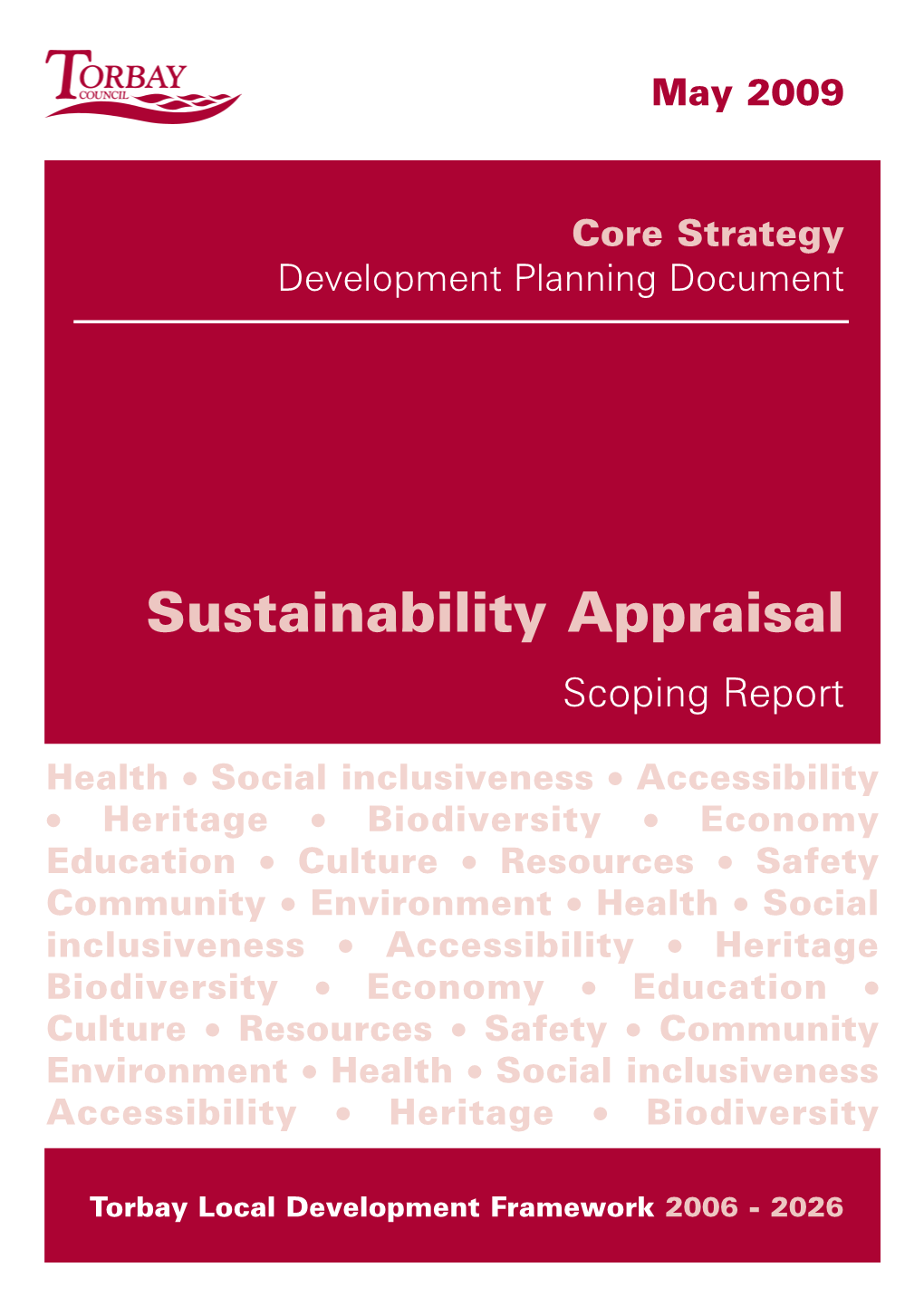 Sustainability Appraisal Scoping Report