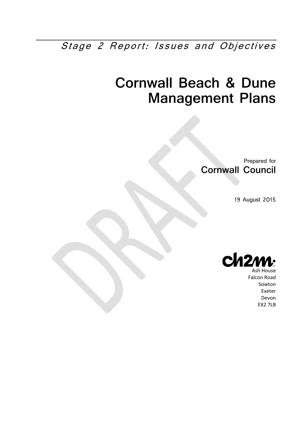 Cornwall Beach & Dune Management Plans