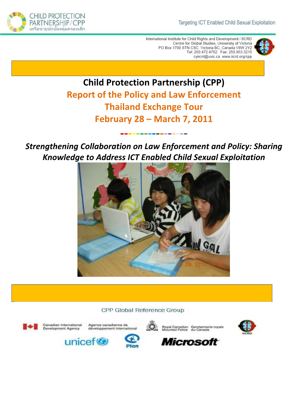 Report of the Policy and Law Enforcement Thailand Exchange