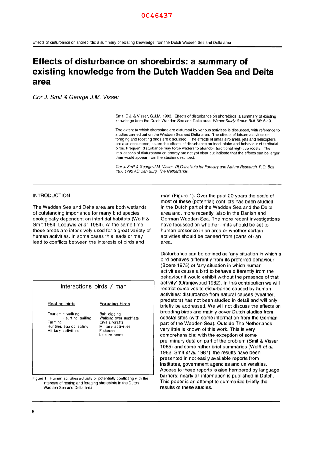 A Summary of Existing Knowledge from the Dutch Wadden Sea and Delta Area