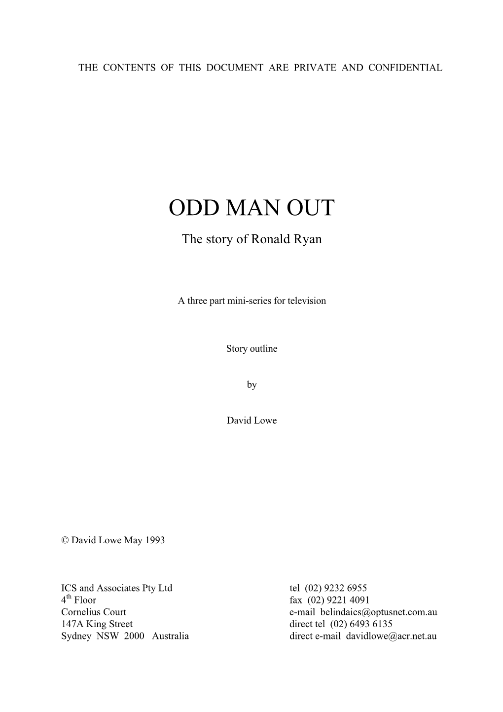 Odd Man out : the Story of Ronald Ryan