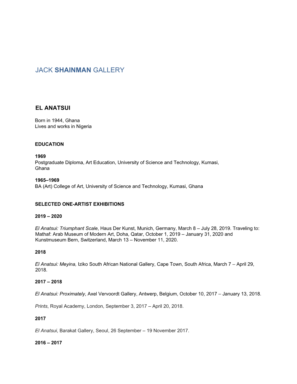 Jack Shainman Gallery