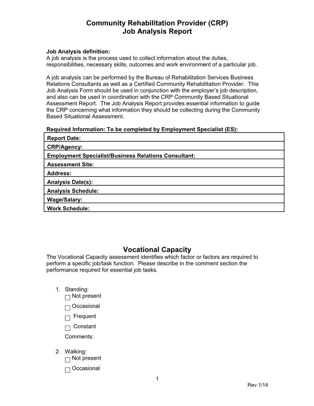 Community Based Situational Assessment