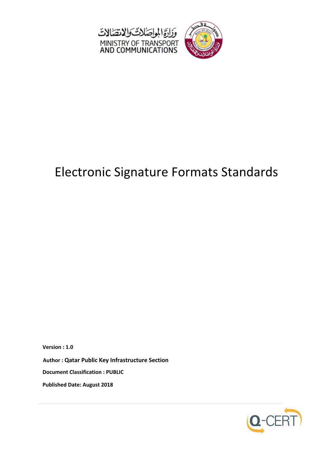 Electronic Signature Formats Standards