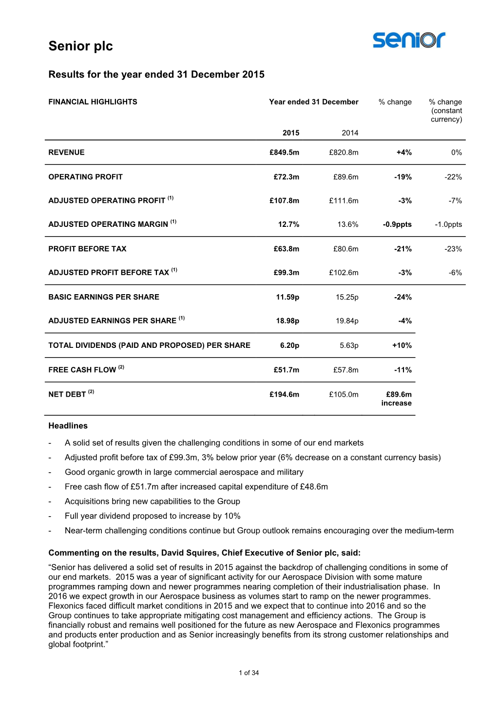 2015 Annual Results Release