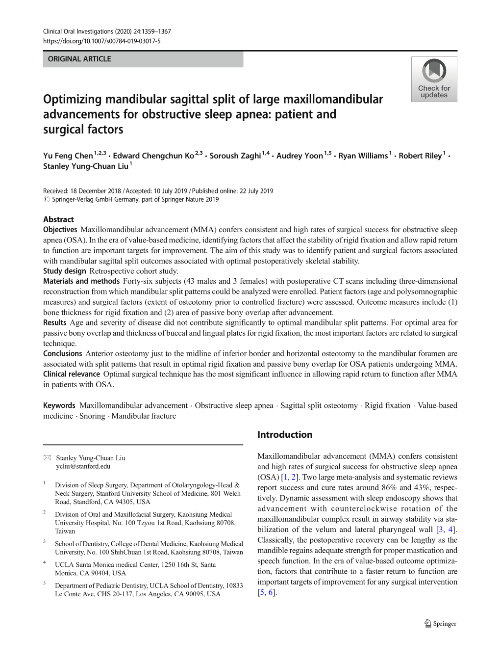 Optimizing Mandibular Sagittal Split of Large Maxillomandibular Advancements for Obstructive Sleep Apnea: Patient and Surgical Factors