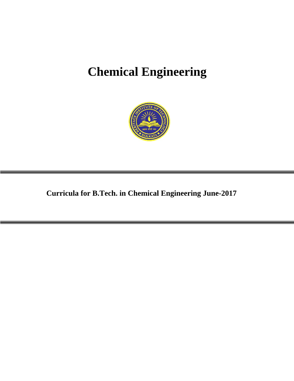 B. Tech Chemical Engineering