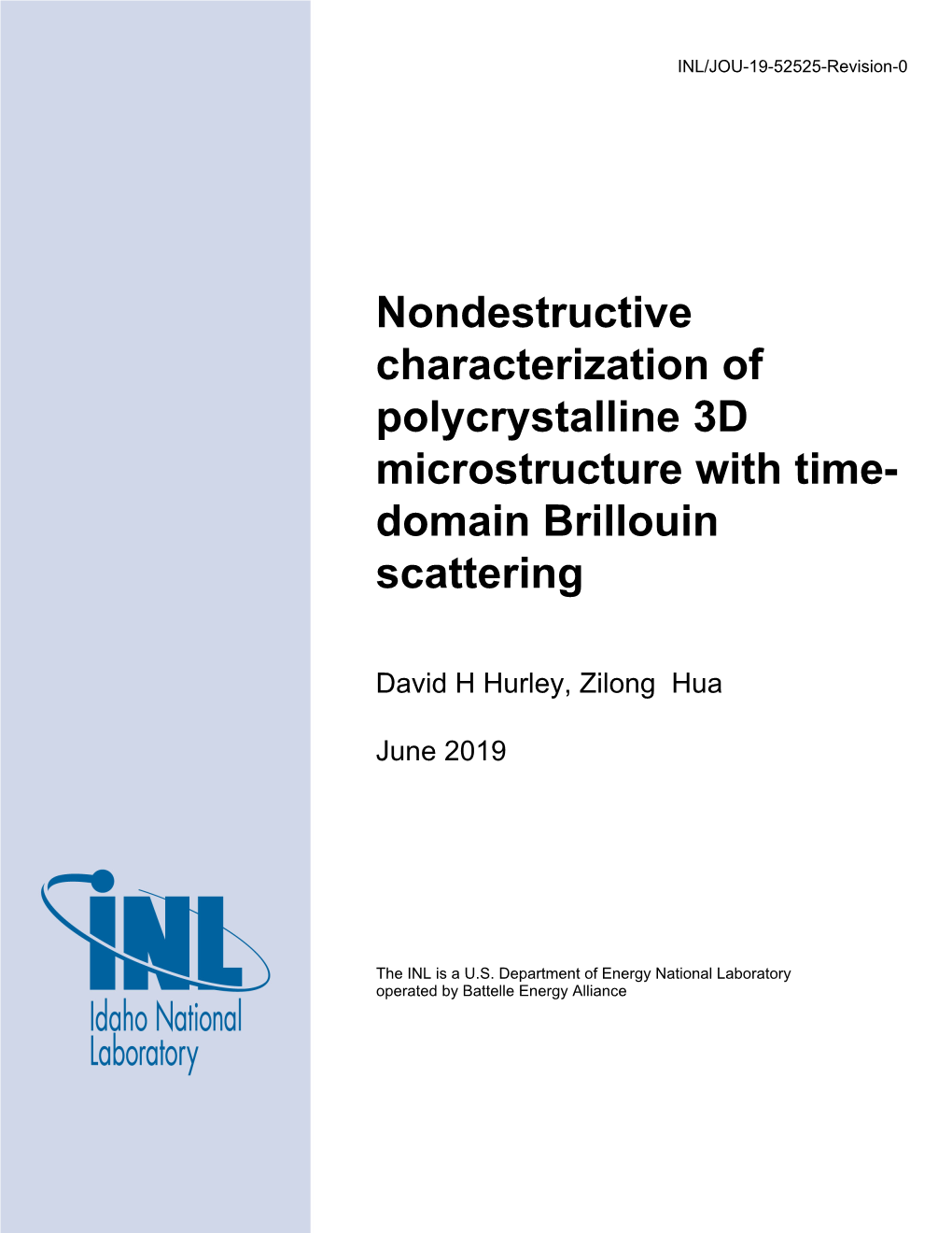 Nondestructive Characterization of Polycrystalline 3D Microstructure with Time- Domain Brillouin Scattering