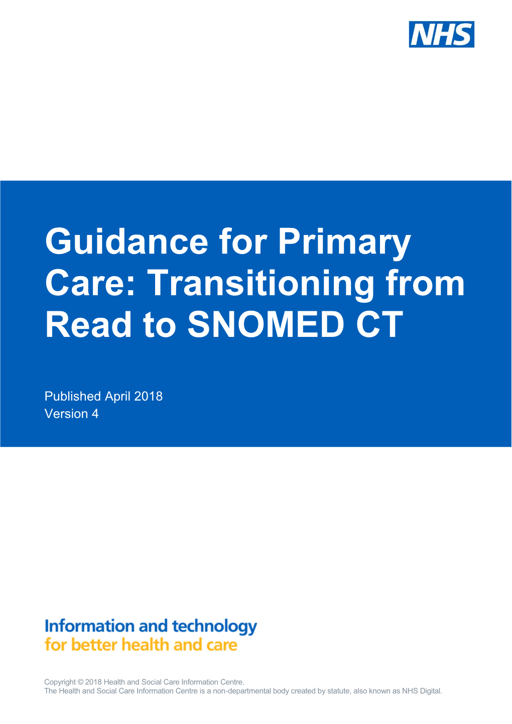 Guidance for Primary Care: Transitioning from Read to SNOMED CT