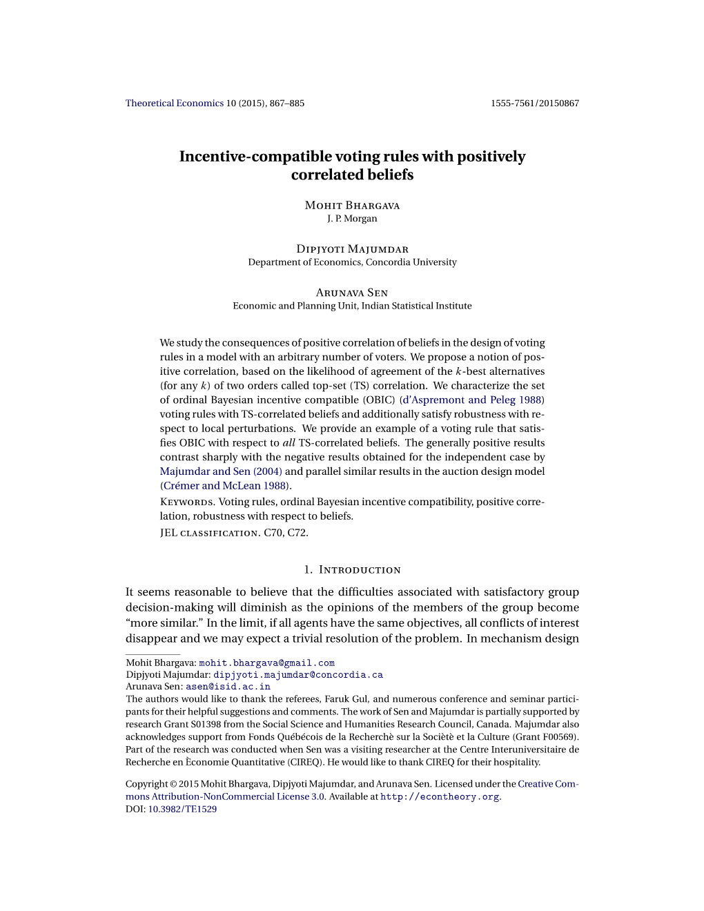 Incentive-Compatible Voting Rules with Positively Correlated Beliefs