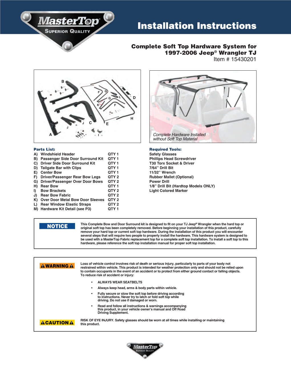 Installation Instructions