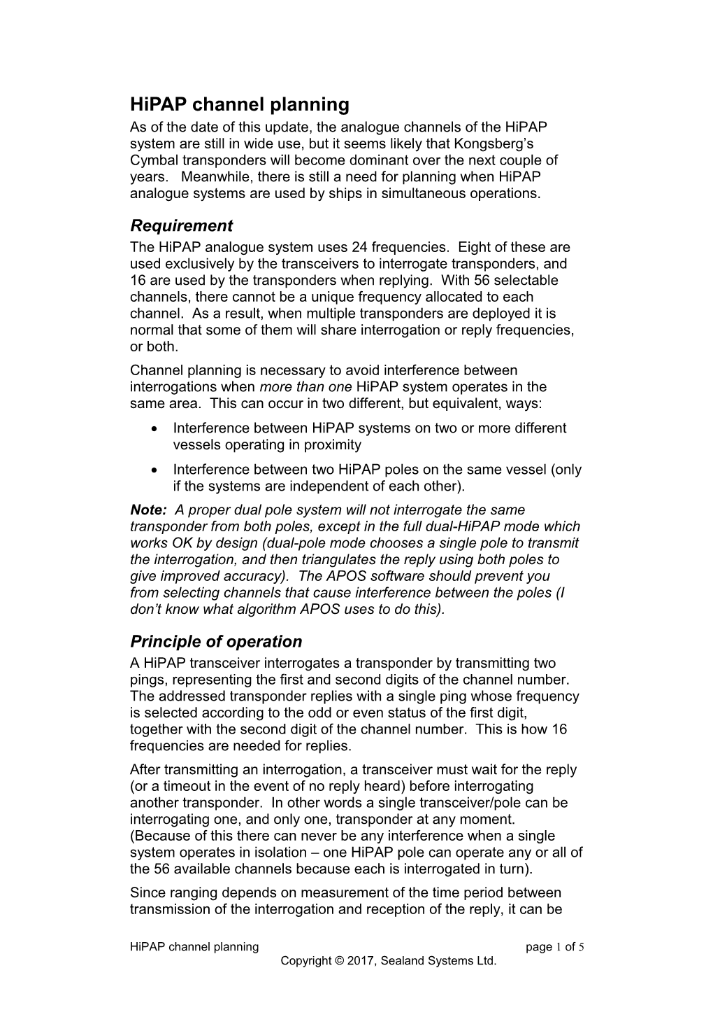 Hipap Frequency Planning