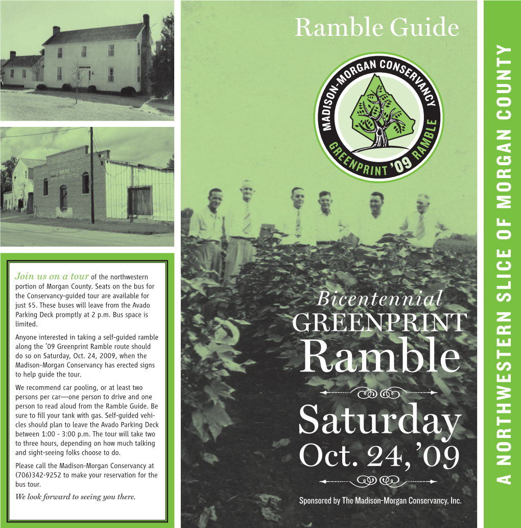 Ramble Greenprint ’09 the Along Ramble Self-Guided a Taking in Interestedanyone Limited