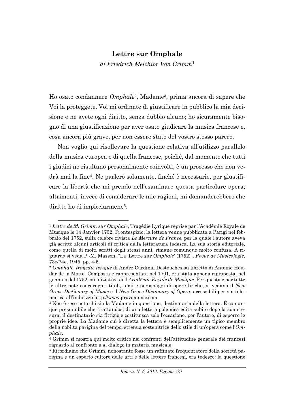 Lettre Sur Omphale Di Friedrich Melchior Von Grimm1