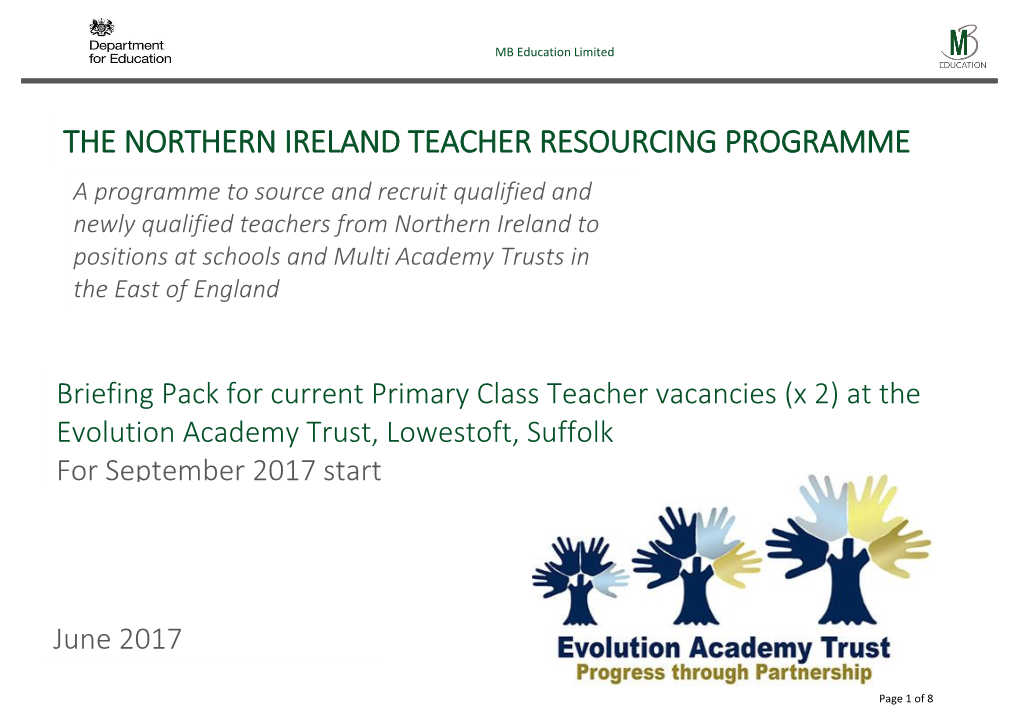 The Northern Ireland Teacher Resourcing Programme