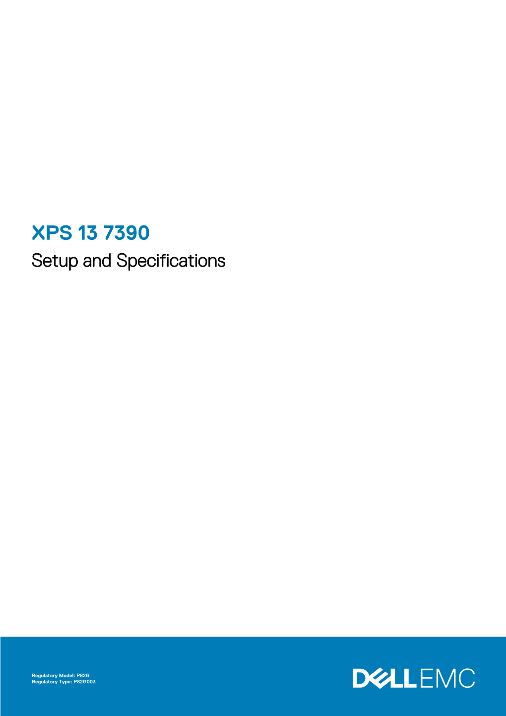 XPS 13 7390 Setup and Specifications