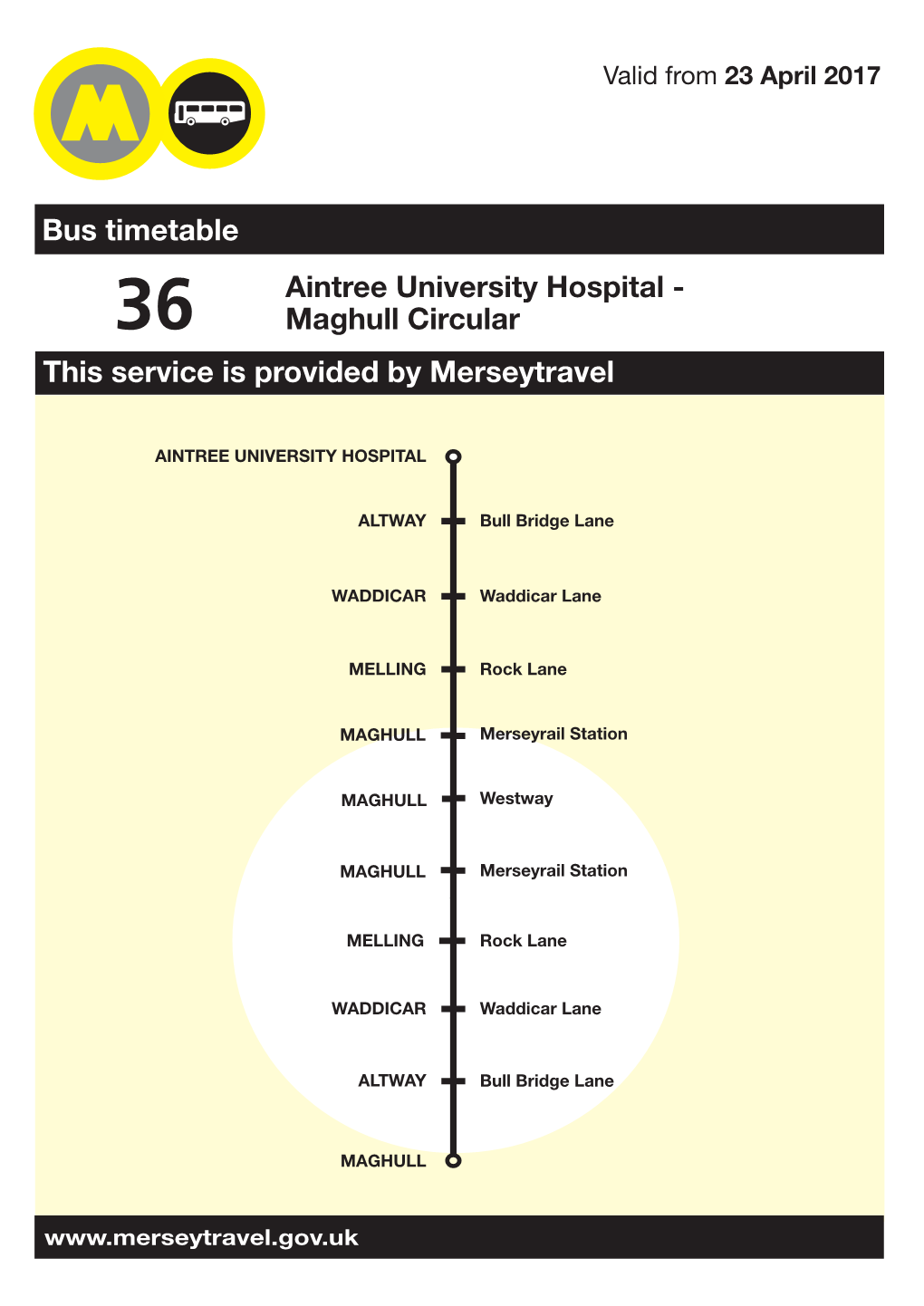 Maghull Circular This Service Is Provided by Merseytravel