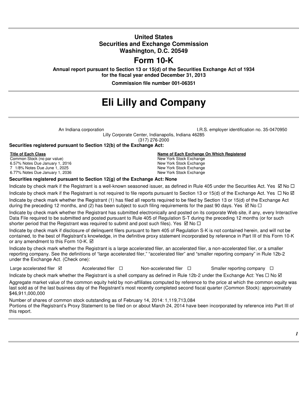 Eli Lilly and Company