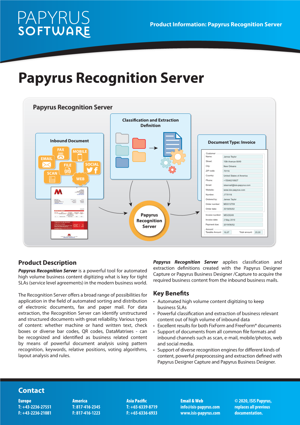 Papyrus Recognition Server