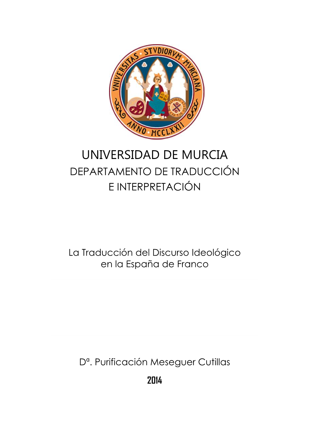 Universidad De Murcia Departamento De Traducción E Interpretación