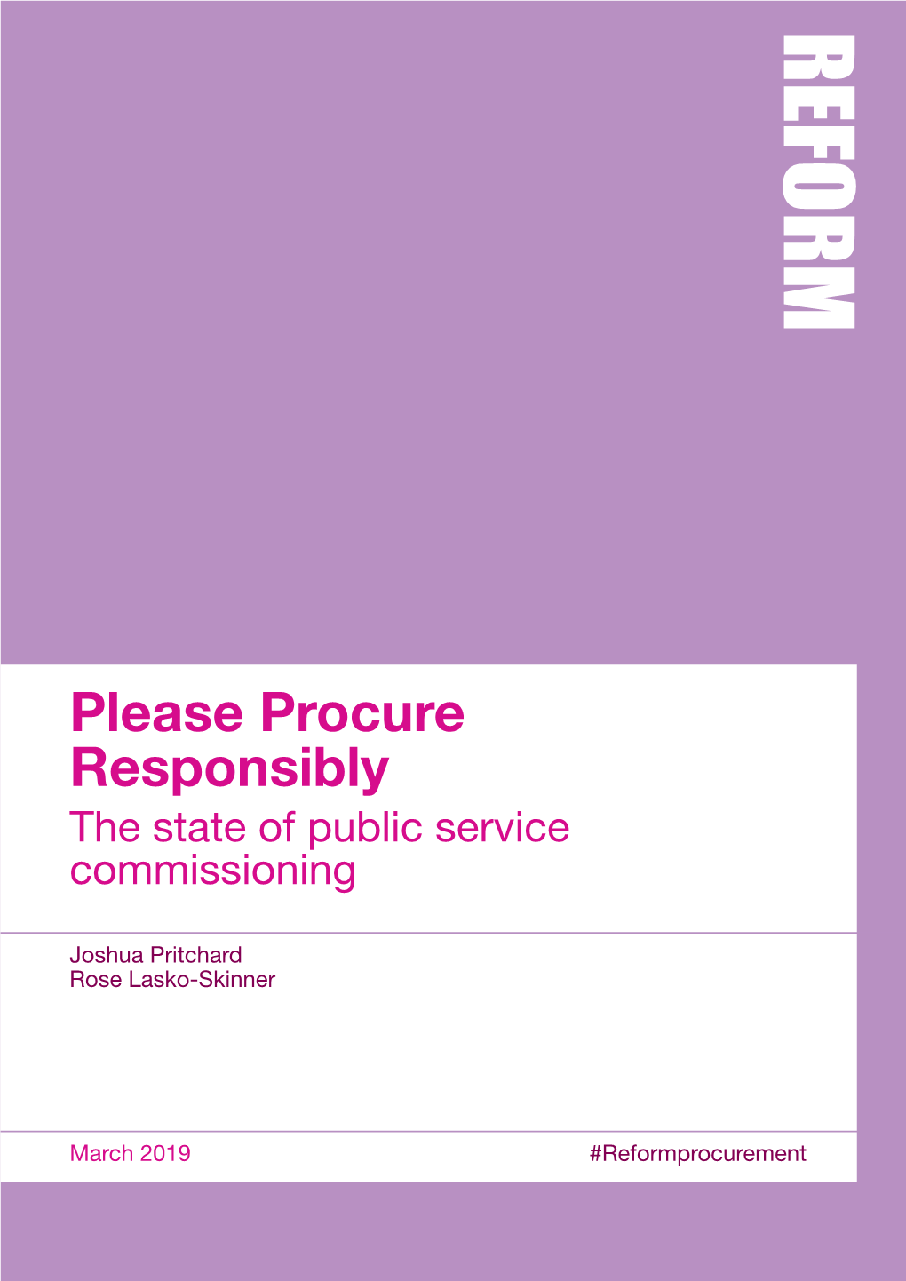 Please Procure Responsibly the State of Public Service Commissioning