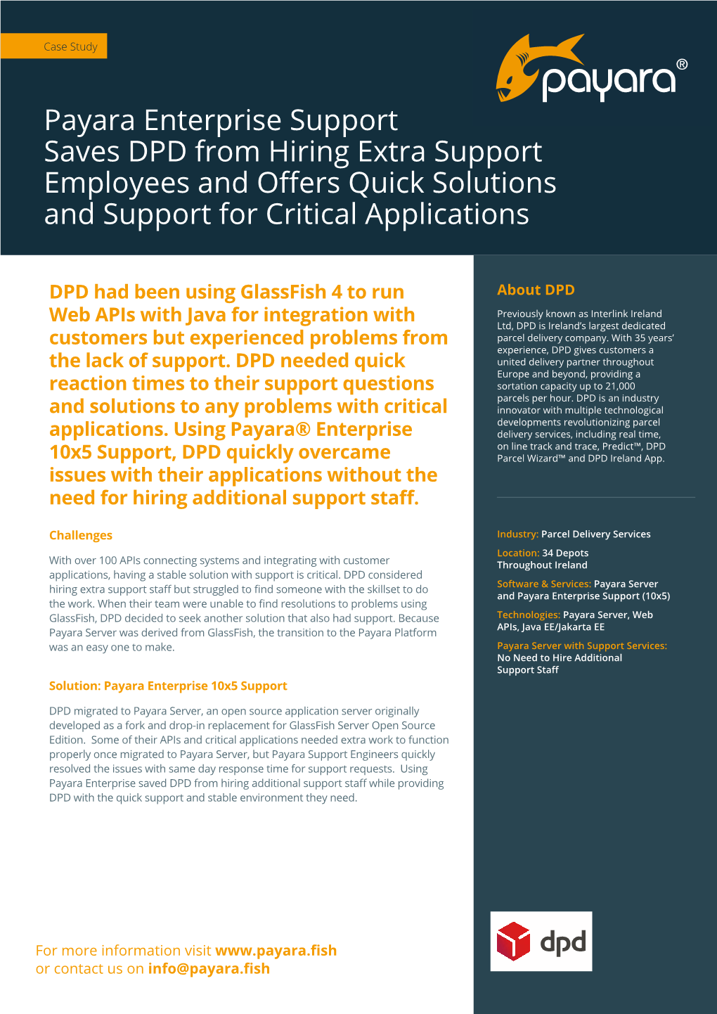 Payara Enterprise Support Saves DPD from Hiring Extra Support Employees and Offers Quick Solutions and Support for Critical Applications