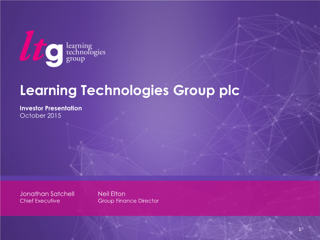 Learning Technologies Group Plc