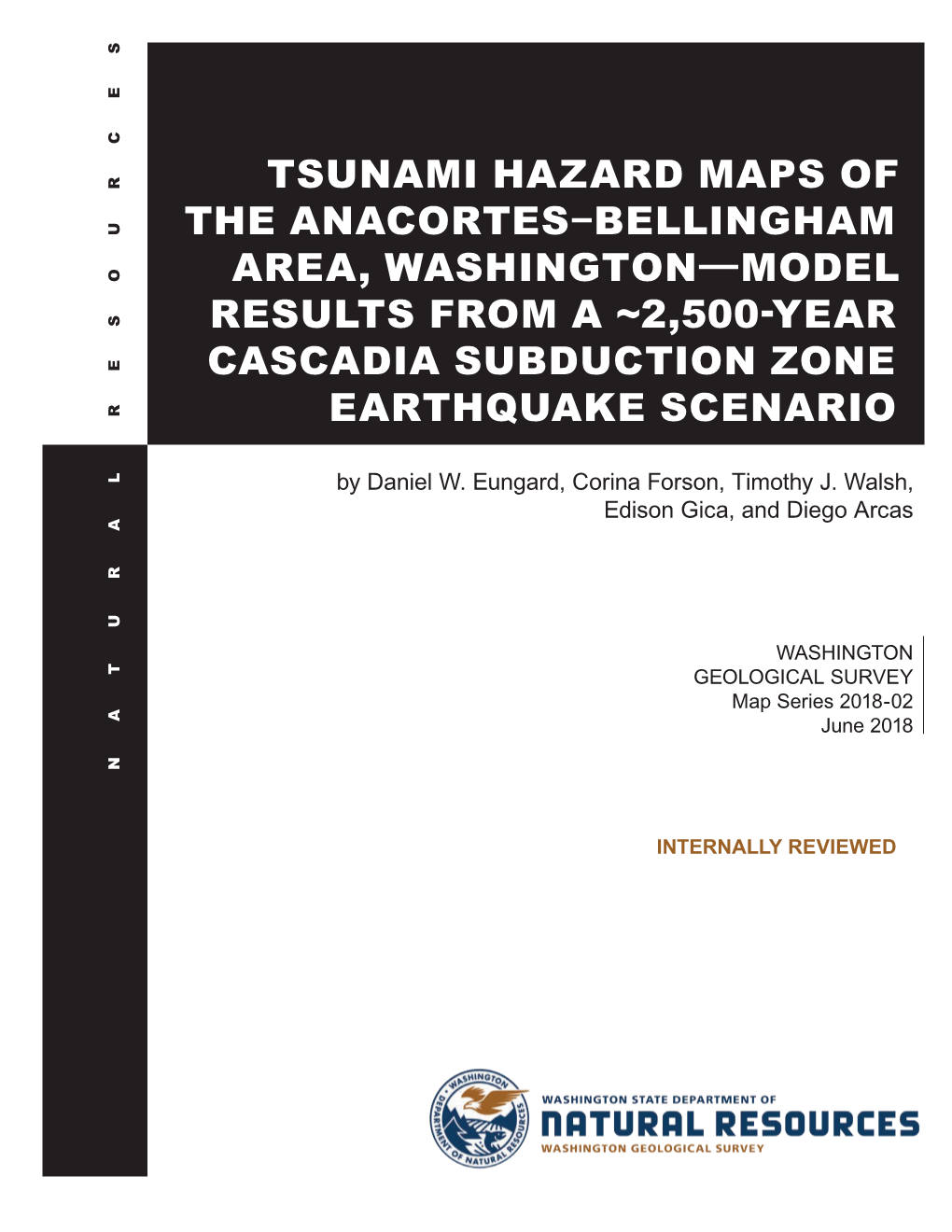 Tsunami Hazard Maps of the Anacortes–Bellingham Area, Washington—Model Results from a ~2,500-Year Cascadia Subduction Zone Earthquake Scenario