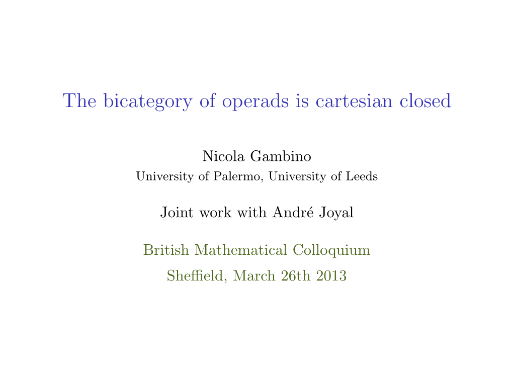 The Bicategory of Operads Is Cartesian Closed