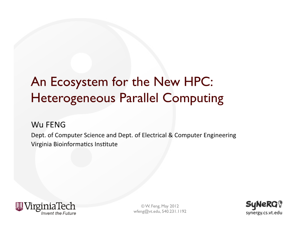Heterogeneous Parallel Computing