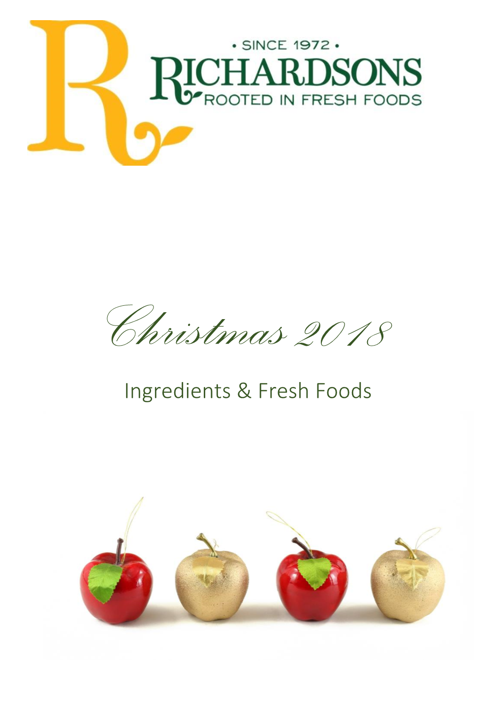 Christmas Ingredients & Fresh Foods 2018