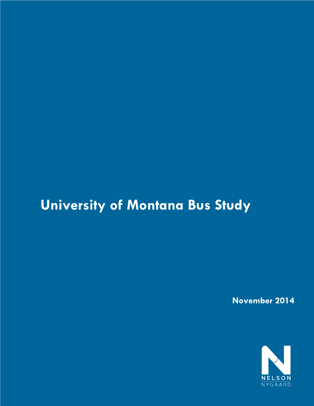 University of Montana Bus Study