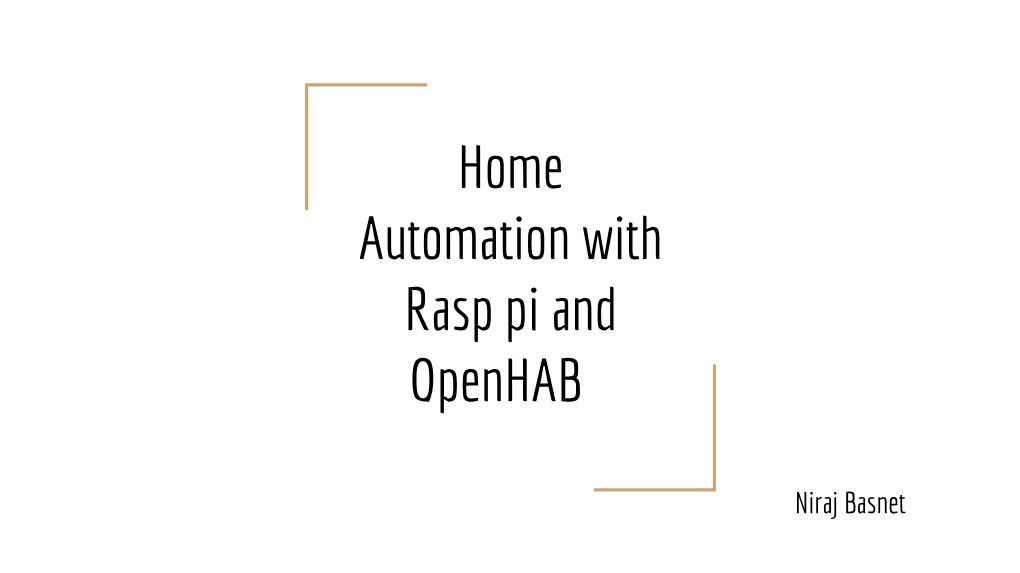 Home Automation with Rasp Pi and Openhab