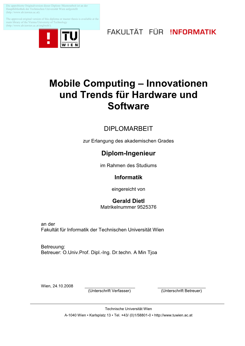 Mobile Computing – Innovationen Und Trends Für Hardware Und Software