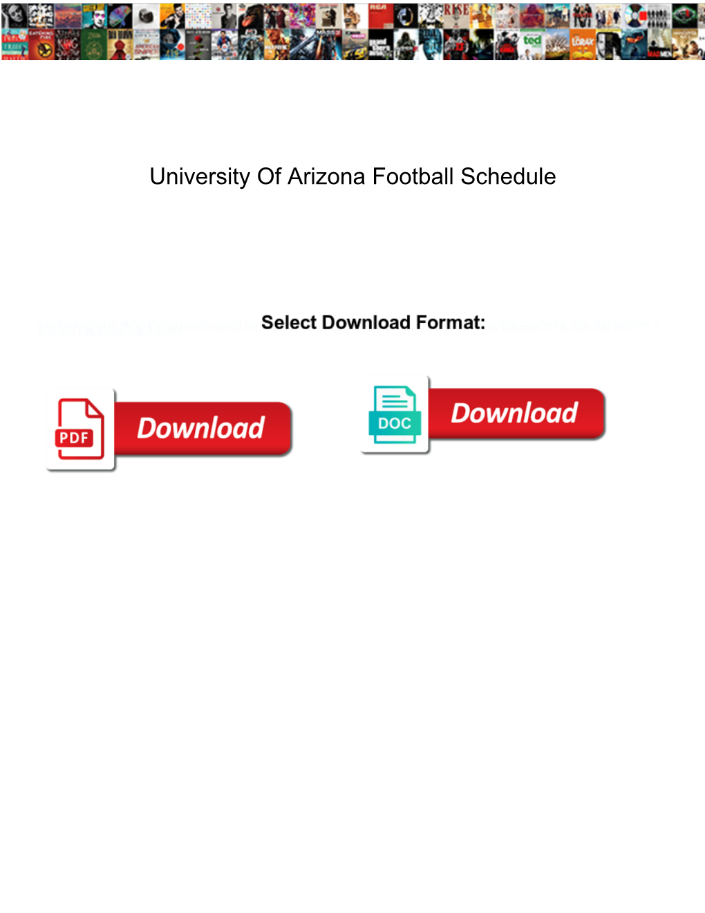 University of Arizona Football Schedule