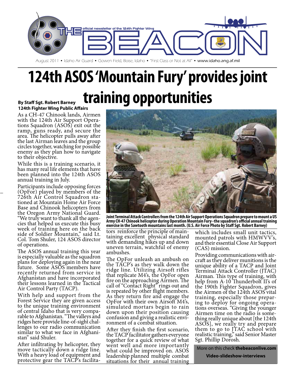 124Th ASOS ‘Mountain Fury’ Provides Joint