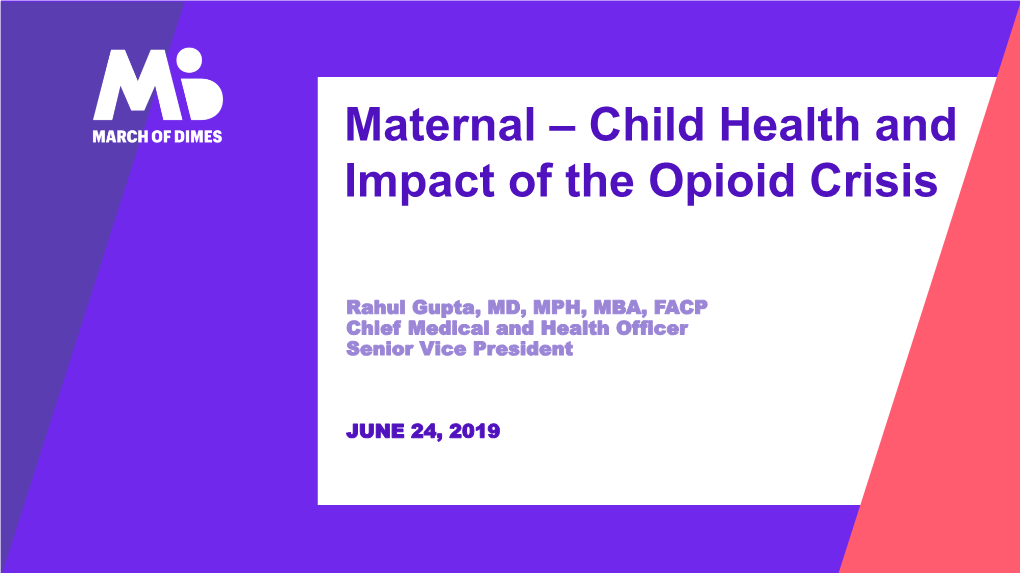 Racial Disparities in Maternal and Infant Health