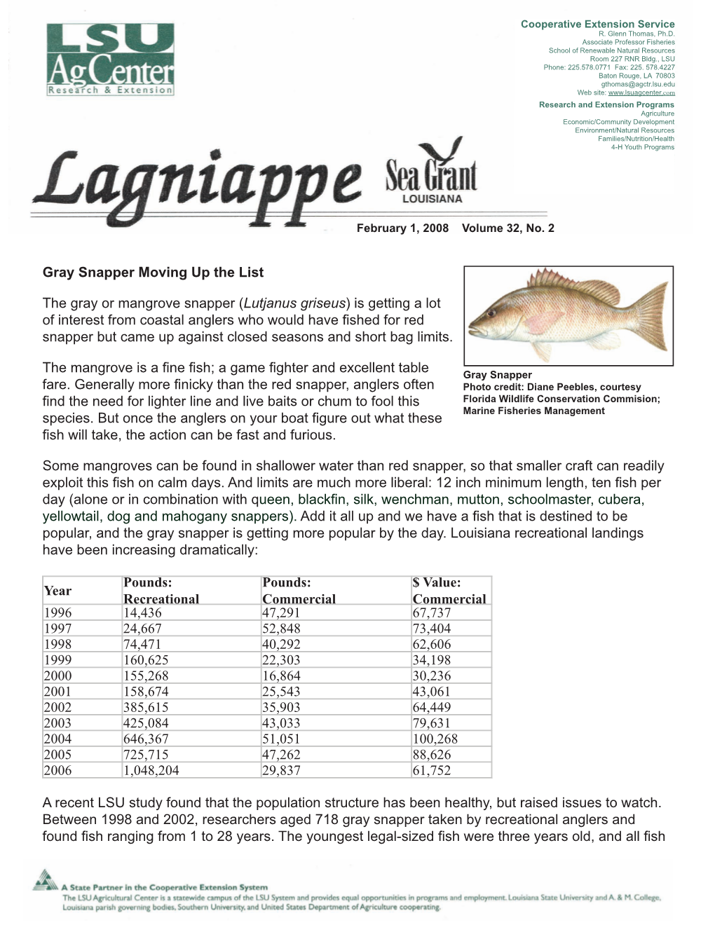 Lagniappe -- February 1, 2008