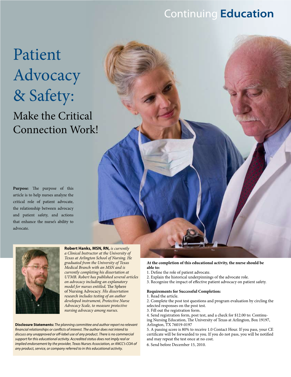 Patient Advocacy & Safety