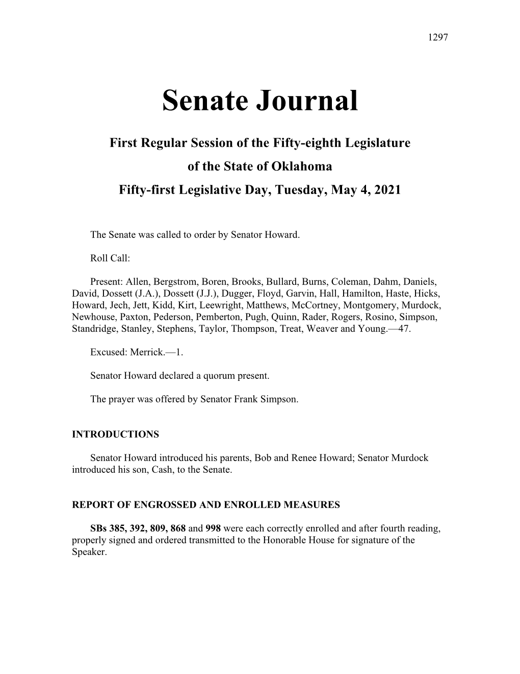 Senate Journal