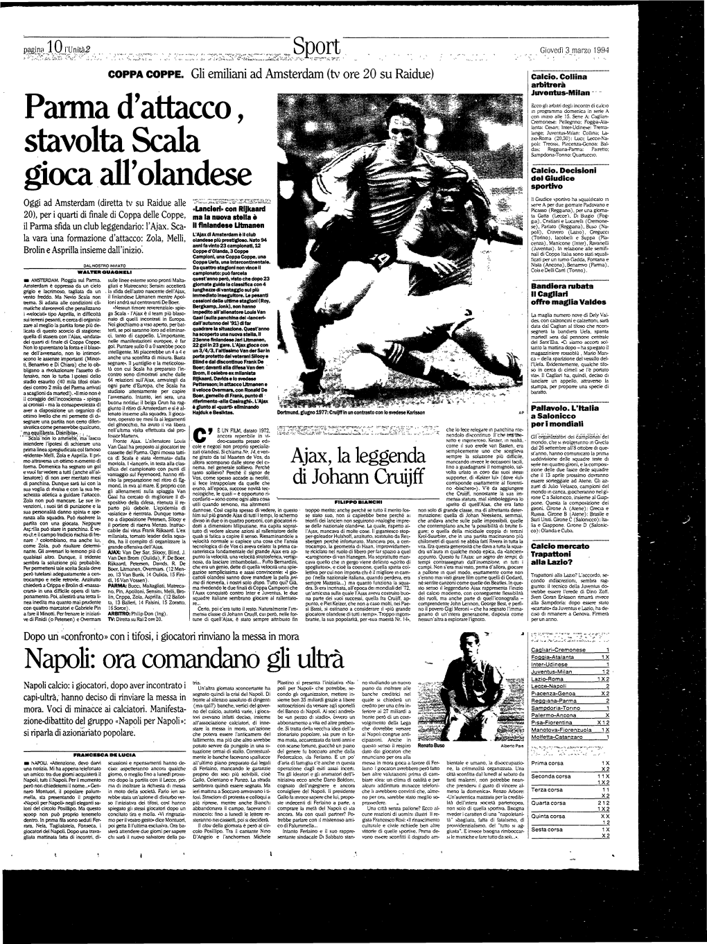 Parma D'attacco, Stavolta Scala Gioca All'olandese