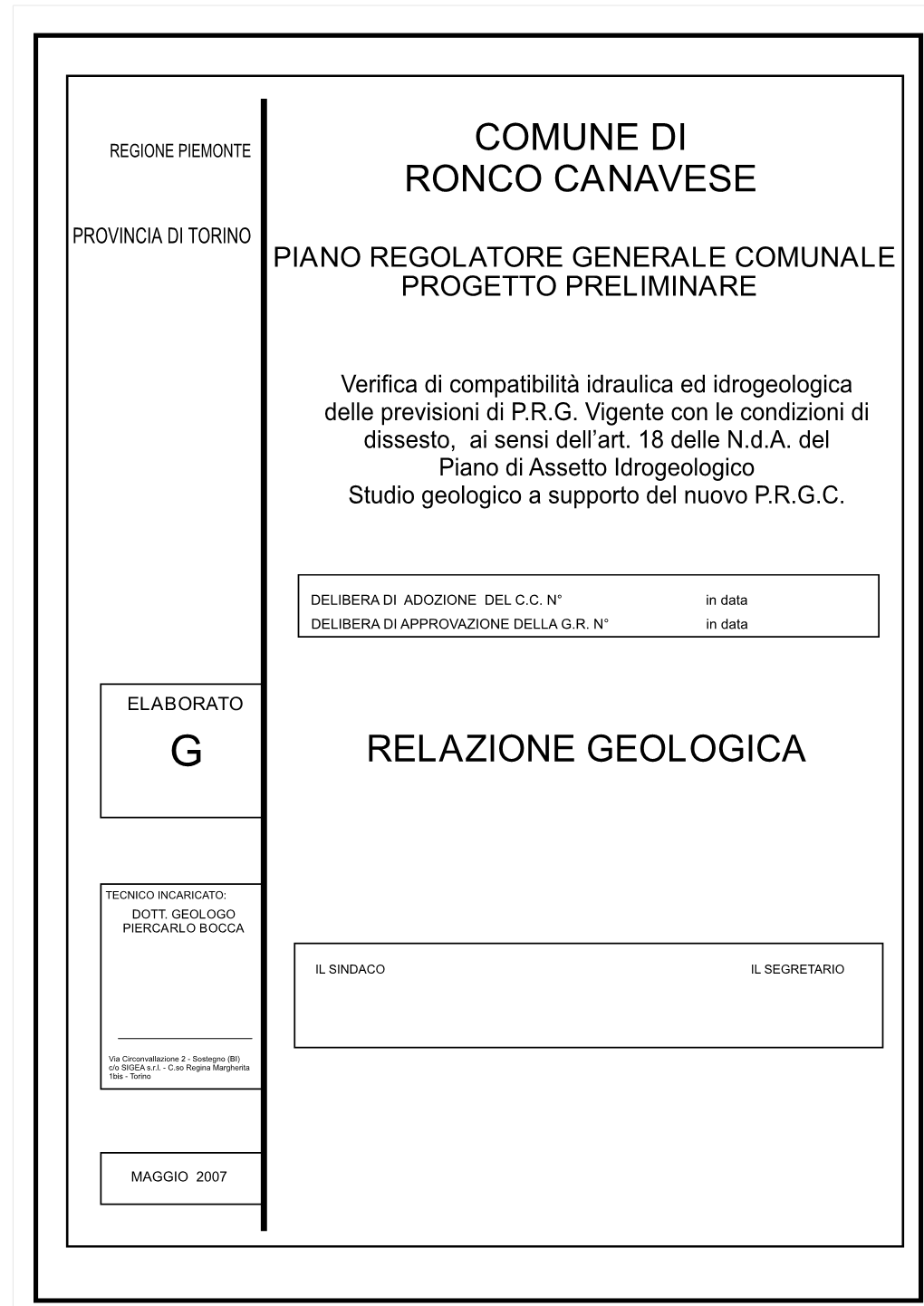 Relazione Geologica