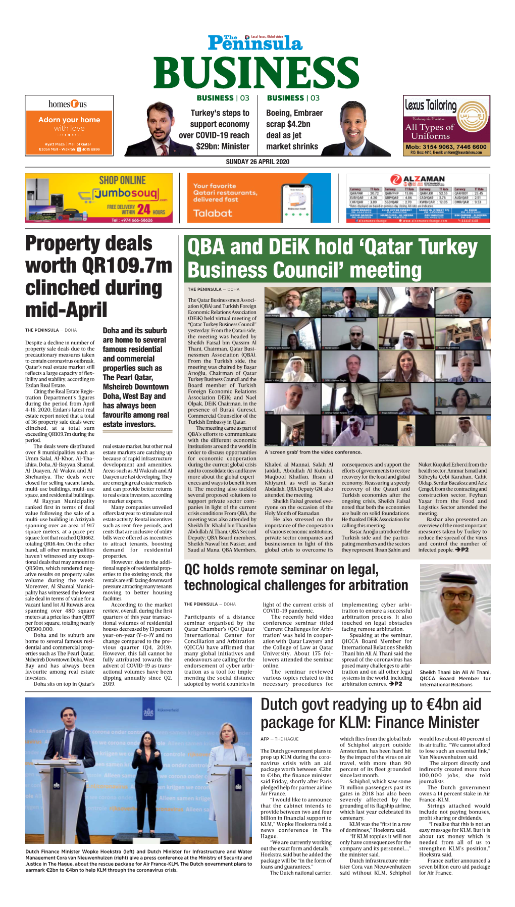 Qatar Turkey Business Council” the PENINSULA — DOHA Doha and Its Suburb Yesterday