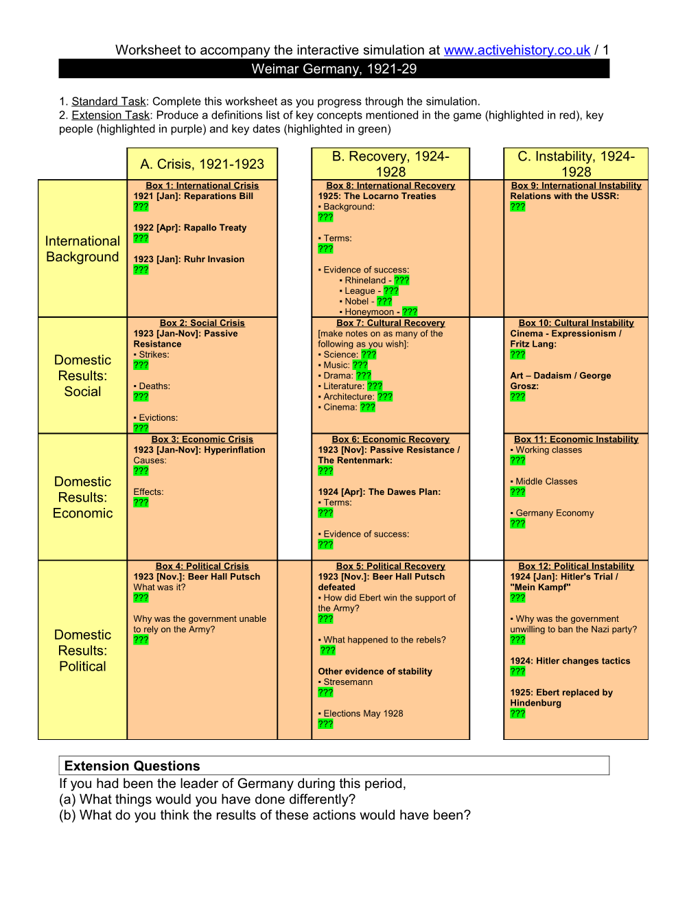 Worksheet to Accompany the Interactive Simulation at / 1