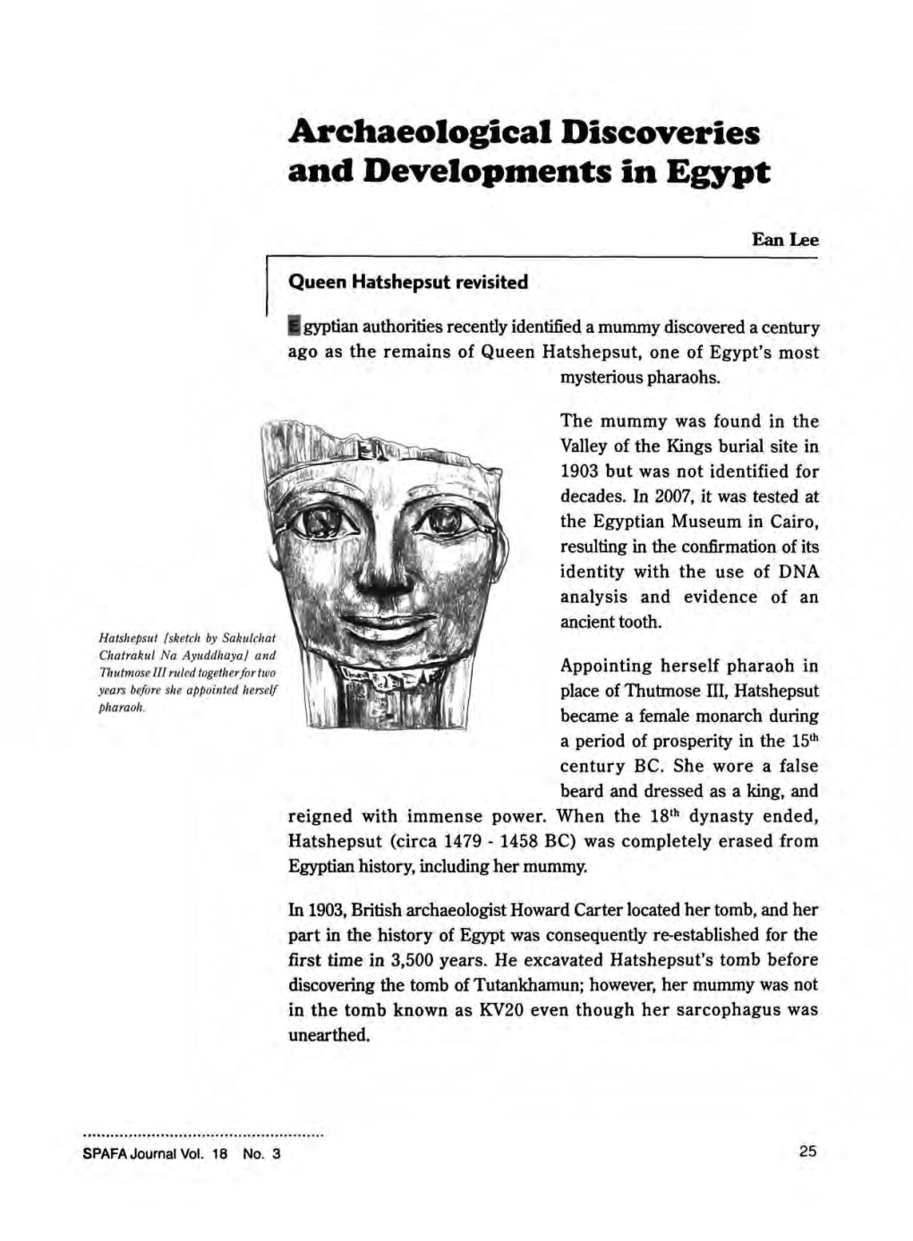 Archaeological Discoveries and Developments in Egypt