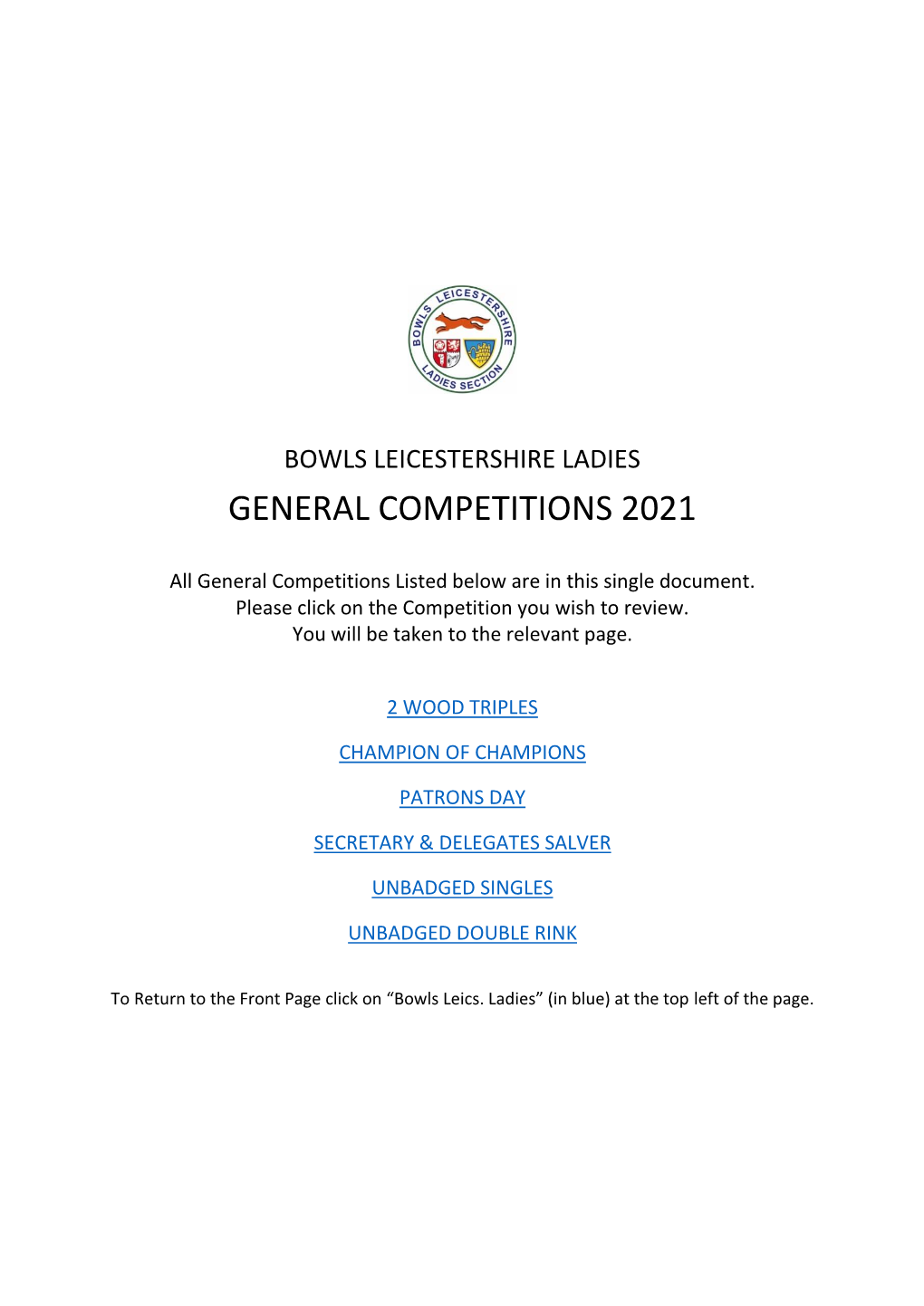 General Competitions 2021