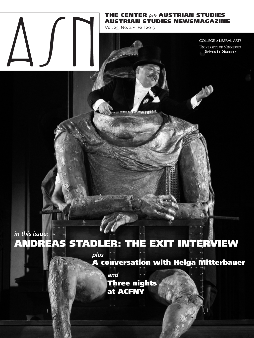 ANDREAS STADLER: the EXIT INTERVIEW Plus a Conversation with Helga Mitterbauer