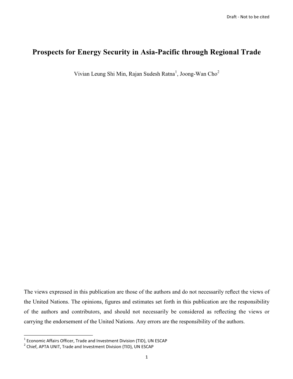 Prospects for Energy Security in Asia-Pacific Through Regional Trade