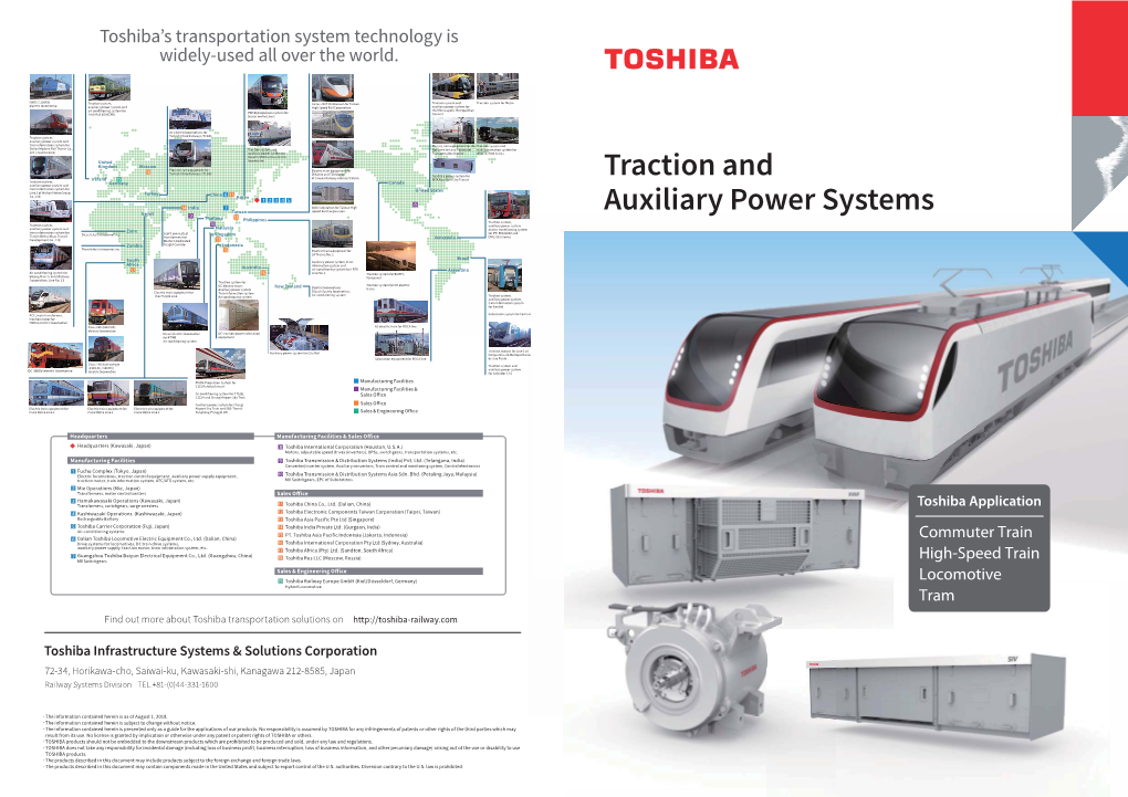 Traction and Auxiliary Power Systems for 21 Train Sets Comprised of 63 Cars